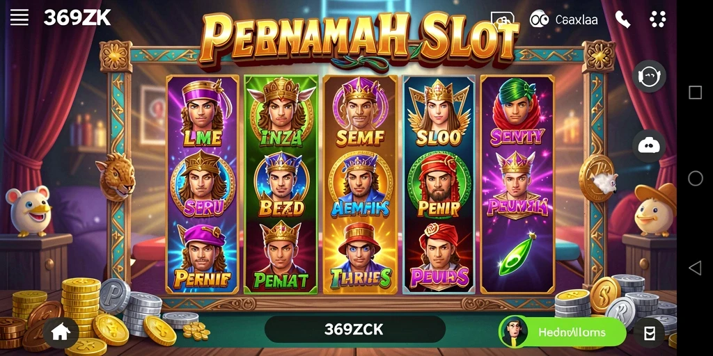 Tampilan gameplay slot 369ZK yang menarik dan penuh warna.