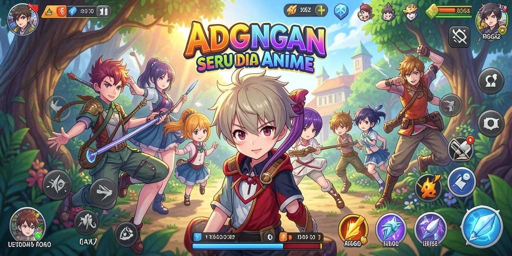 Tampilan gameplay seru di dunia Anime ADG62.