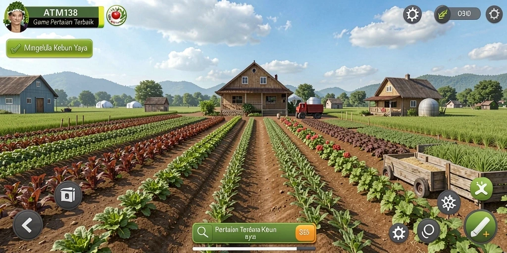 Tampilan gameplay yang menampilkan aktivitas pertanian yang seru dan menarik.