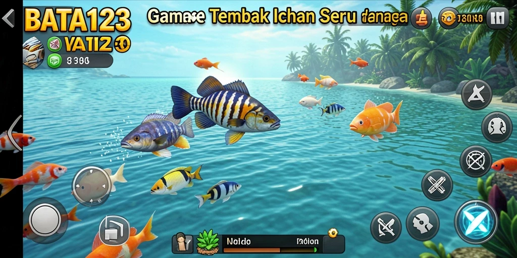 Tangkapan layar utama BATA123 saat gameplay Tembak Ikan yang penuh aksi.