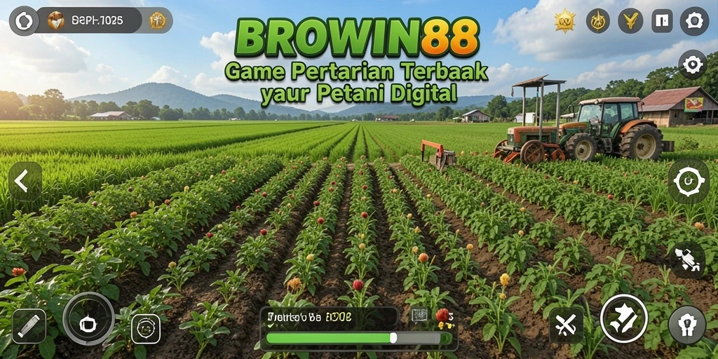 Tangkapan layar BROWIN88 menampilkan aktivitas bertani yang menarik.