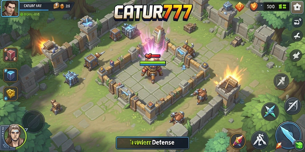 Screenshot gameplay menampilkan aksi seru di CATUR777.