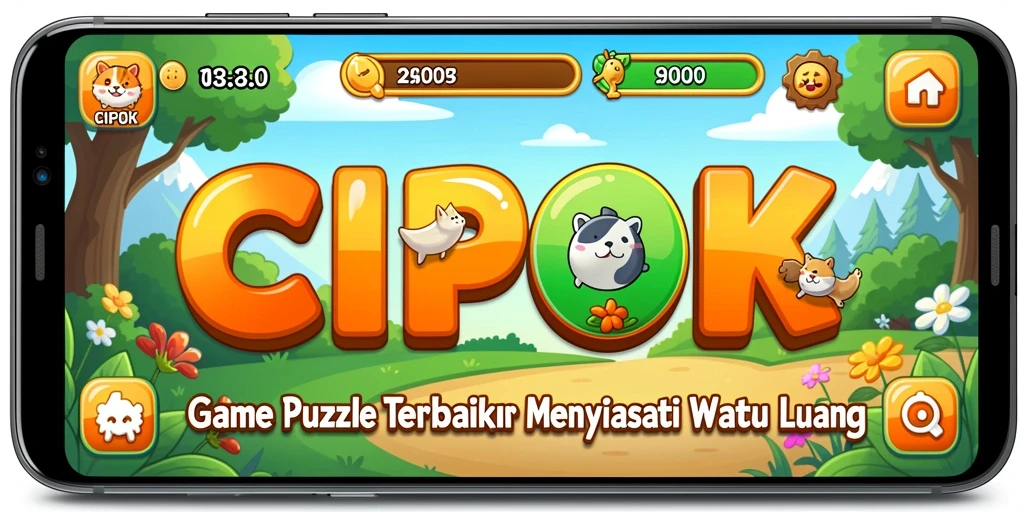 Tangkapan layar gameplay CIPOK dengan berbagai teka-teki yang menarik.