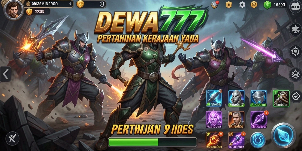 Screenshot DEWA777 menampilkan aksi menegangkan dalam pertempuran Tower Defense.