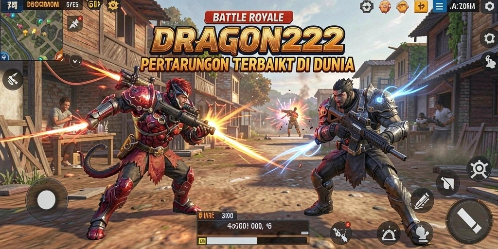 Tampilan gameplay seru dan menegangkan dari DRAGON222.