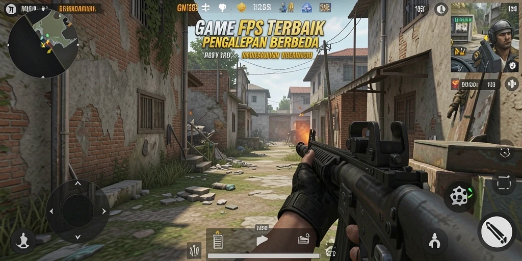 Tangkapan layar menunjukkan aksi seru dalam pertempuran FPS GN168.