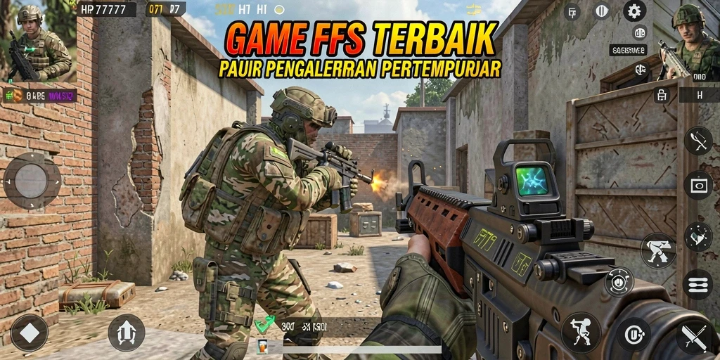 Tampilan gameplay seru dan intens dari HP777 saat pertempuran.