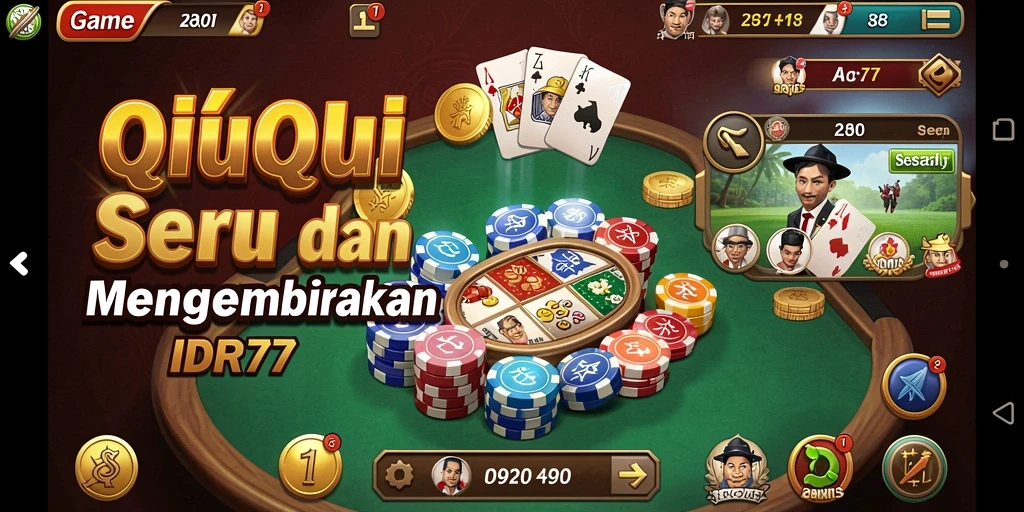 Tampilan gameplay menegangkan dalam IDR77 QiuQiu.