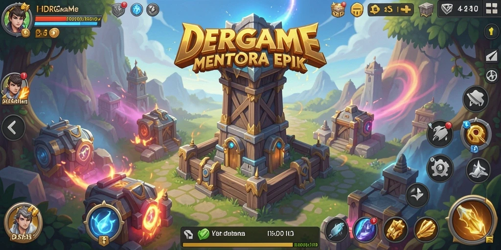 Tangkapan layar dari gameplay menegangkan di IDRGAME Tower Defense.