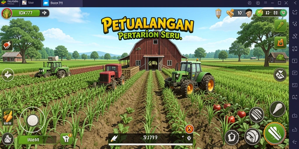 Tampilan gameplay yang menarik dan interaktif di game Farming.