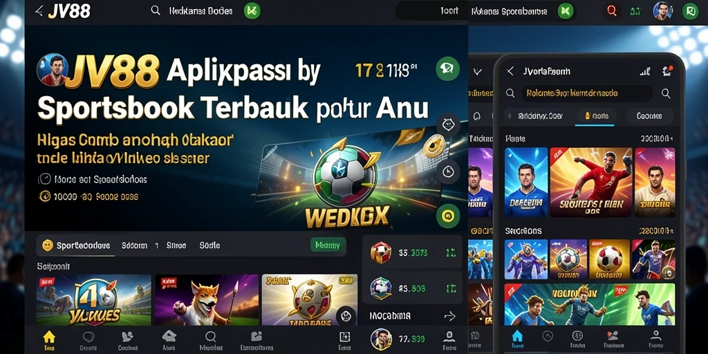 Tampilan utama JV88 menampilkan berbagai pilihan taruhan olahraga.