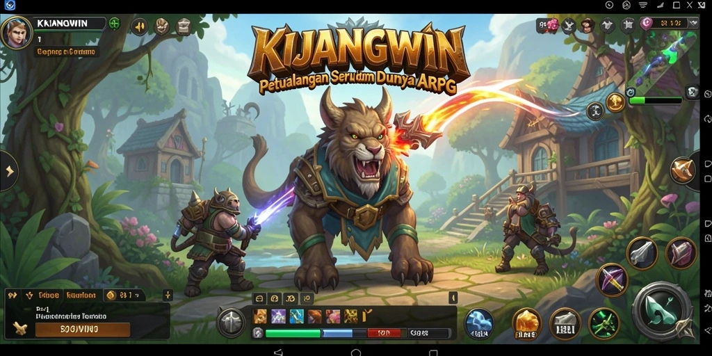Screenshot gameplay KIJANGWIN yang menunjukkan aksi petualangan seru.