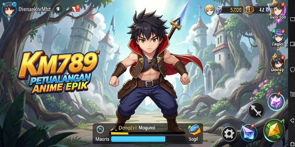 Tampilan grafis dan karakter menakjubkan dalam gameplay KM789.