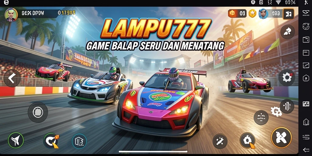 Gameplay balap menegangkan di LAMPU777.