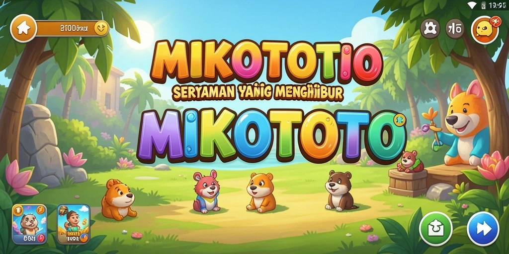 Tangkapan layar utama MIKOTOTO menampilkan gameplay yang menyenangkan dan penuh warna.