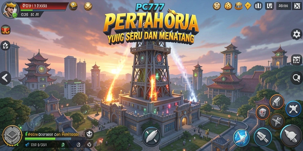 Gameplay menara yang seru dan strategis dalam PC777.