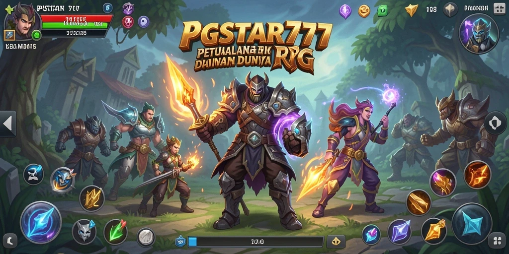 Screenshot PGSTAR777 menampilkan karakter heroik dalam pertempuran seru.