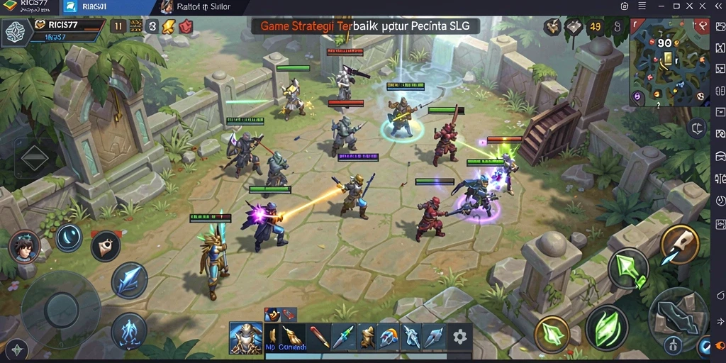 Tampilan gameplay menarik dari RICIS77 dalam genre SLG.