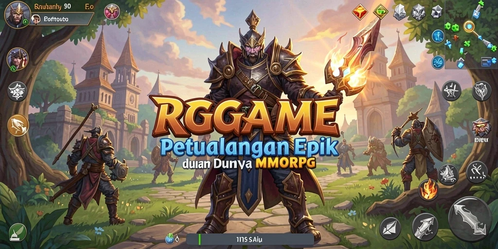Screenshot RPGAME menampilkan aksi seru dalam permainan MMORPG.
