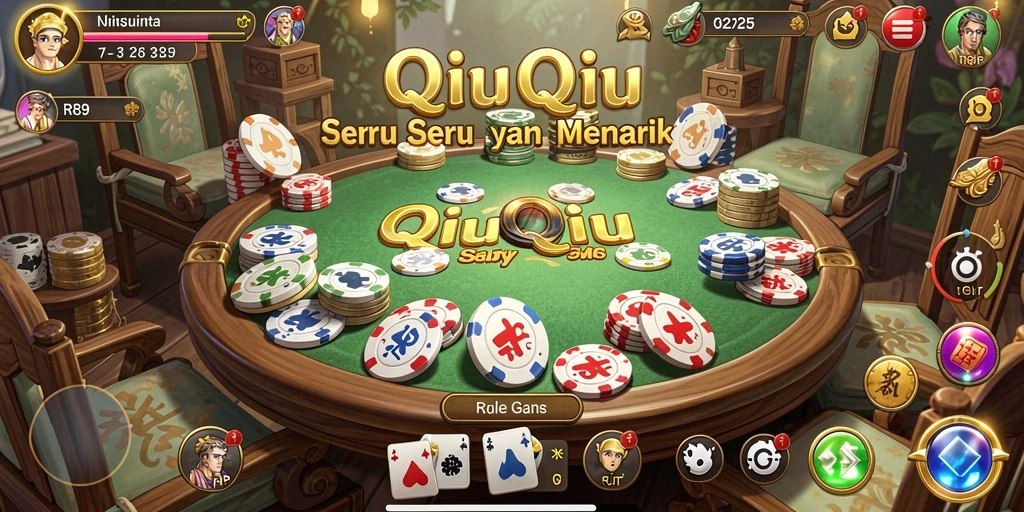 Screenshot gameplay QiuQiu RR89 yang menampilkan kartu dan strategi permainan.
