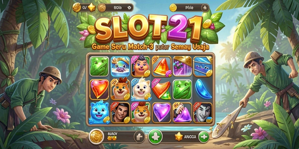 Tangkapan layar menunjukkan aksi memukau dalam gameplay Match-3.