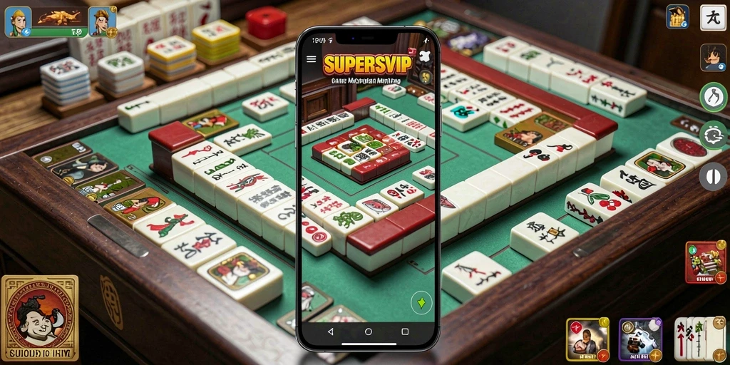 Screenshot gameplay SUPERSVIP menampilkan pengalaman Mahjong seru.