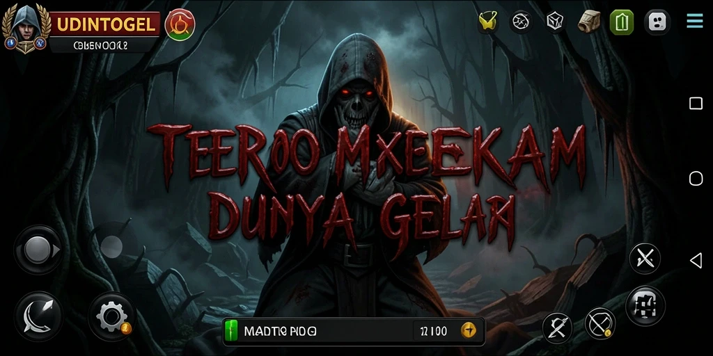 Tampilan menegangkan dari gameplay <strong>UDINTOGEL</strong> yang penuh dengan suasana horror.