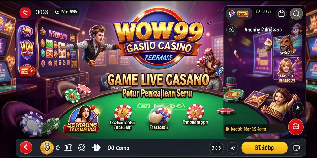 Tampilan gameplay seru di WOW99 dengan dealer langsung.